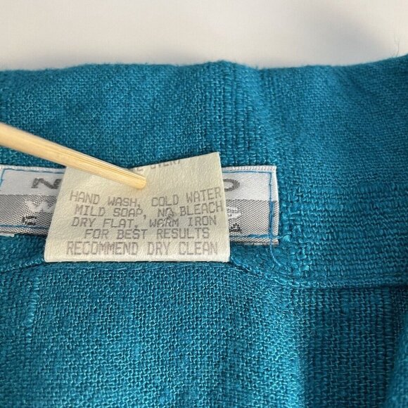 Nino Wong California Top XL Lagenlook Art To Wear Embroidered Linen Blen - Picture 12 of 16